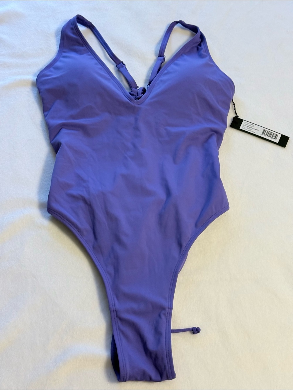 New Ta3 Sculpting Hi-Cut Plungey L/Short Swimsuit. Purple.
